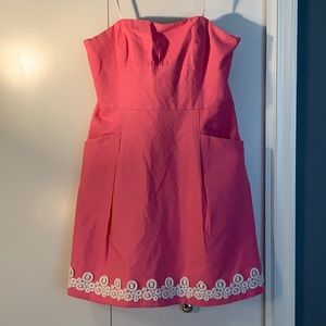 Lilly Pulitzer EUC strapless dress Sz14